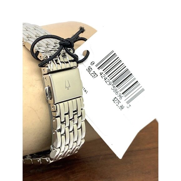 Bulova Women\'s Watch 96L297 Quartz Silver Dial Gemmed Stainless Steel 32mm main image 12